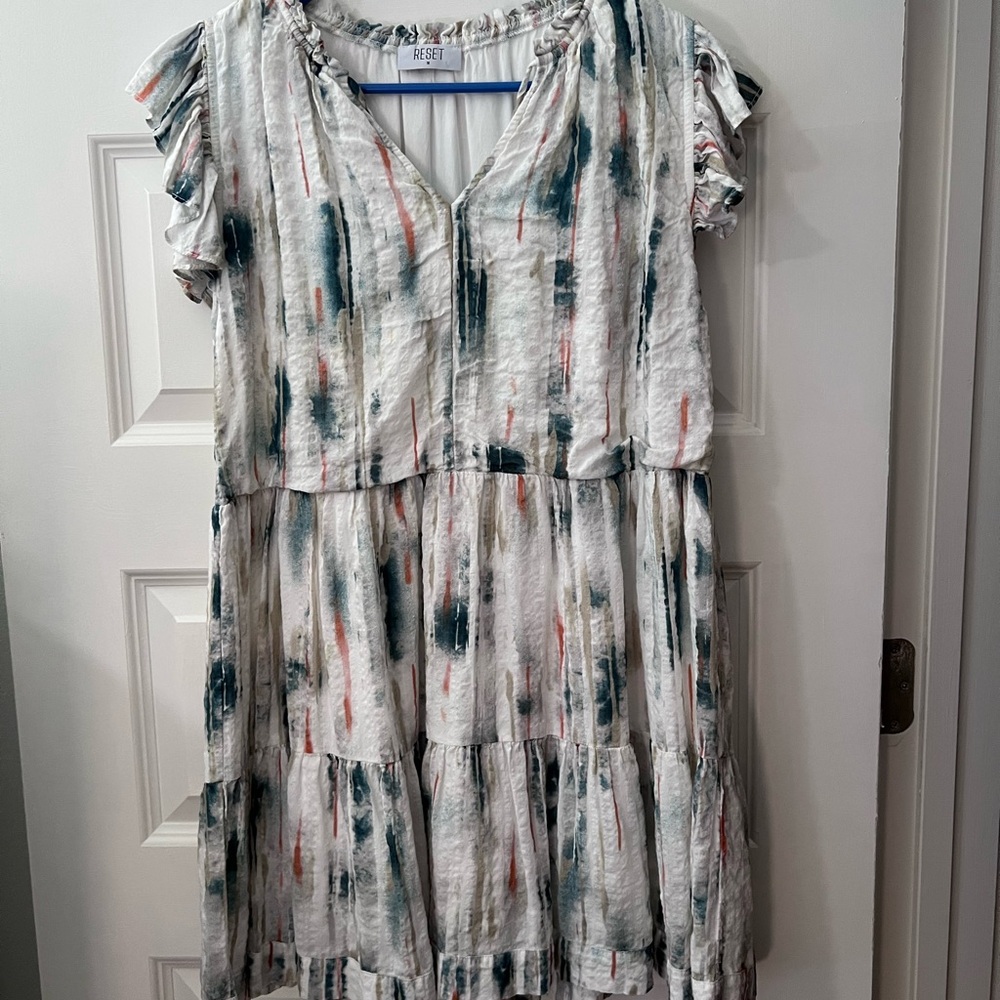 RESET White and Multicolor Dress